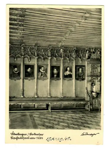 AK Überlingen, Rathaussaal von 1494, 12124