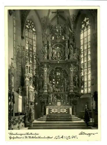AK Überlingen, St. Nikolausmünster Hochaltar, 12126