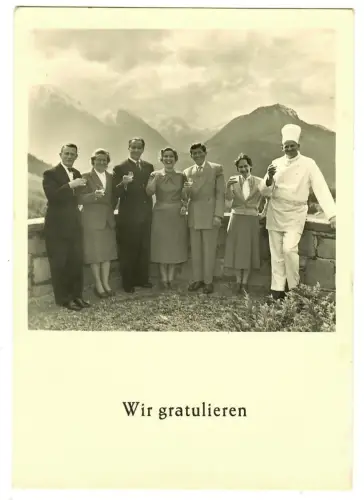 AK Bad Hindelang-Oberjoch, Haus Ingeburg Belegschaft 1956, 12130