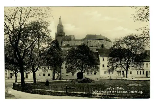 AK Weida, Wilhelmsplatz mit Schloß Osterburg, 12133