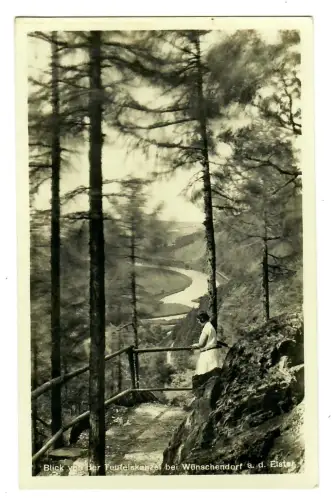 AK Wünschendorf / Elster, Teufelskanzel, 12138