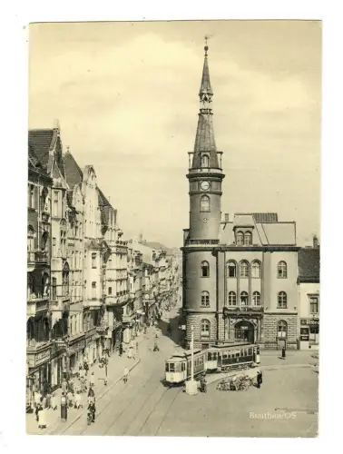 AK Beuthen OS, Ring mit Rathaus, 11740
