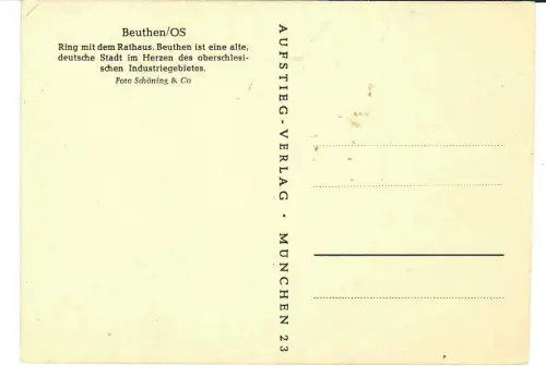 AK Beuthen OS, Ring mit Rathaus, 11740