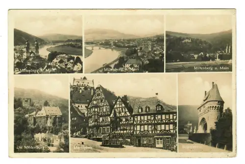 AK Miltenberg, Marktplatz, Brückentor, Mildenburg, Fachwerkhäuser, 11525