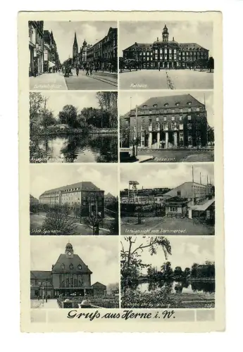 AK Herne - Ruhrgebiet - Gruß aus Herne, 10050