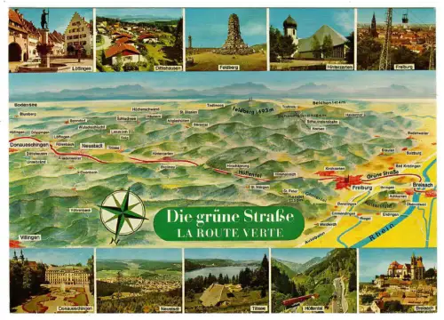 AK Die grüne Straße La Route Verte - Ferienstraße durch den Schwarzwald - 10374