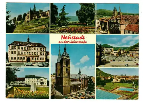 AK Neustadt Weinstraße, Stiftskirche, Rathaus, 10181
