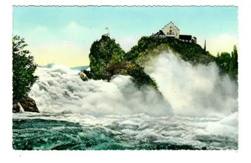 AK Laufen-Uhwiesen - Rheinfall und Schloss Laufen, Schweiz,10046