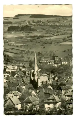 AK Schotten, Teilansicht mit Kirche, 11545