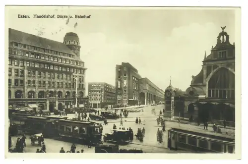 AK Essen - Handelshof Börse und Bahnhof  - 10403