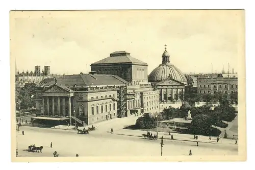 AK Berlin, Opernhaus und Hedwigskirche , 11456