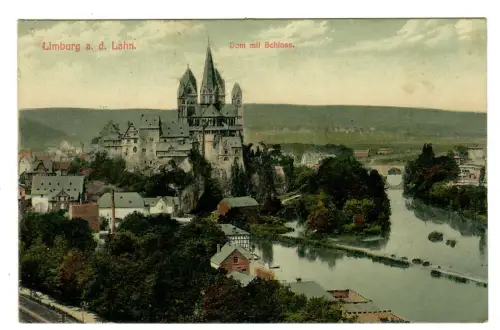 AK Limburg, Teilansicht Dom mit Schloß, 11814