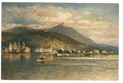 AK Königswinter, Teilansicht mit Drachenfels, 11050