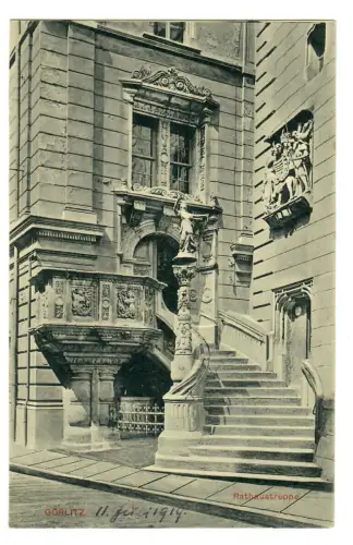AK Görlitz, Rathaustreppe, 11090