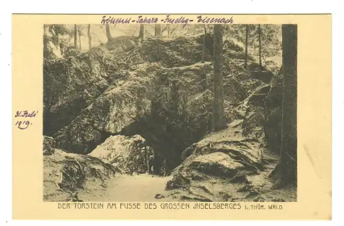 AK Bad Tabarz, Torstein am Fusse des grossen Inselberges, 11790