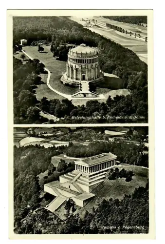 AK Kehlheim Befreiungshalle und Regensburg Walhalla, 11798