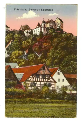 AK Egloffstein,  FränkischeSchweiz, Teilansicht mit Burg, 11794