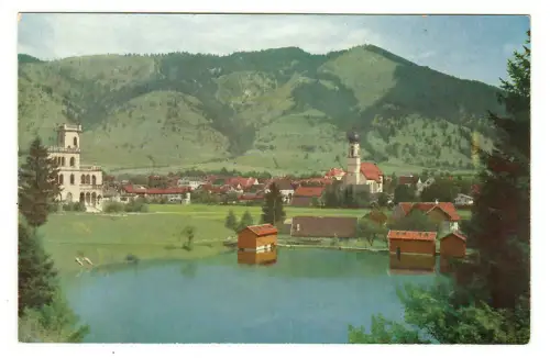 AK Oberammergau - Weiherbad mit Aufacker,10093