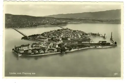 AK Lindau vom Flugzeug aus, Luftbild, 10661