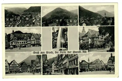 AK Urach, Mehrbildkarte, 10683