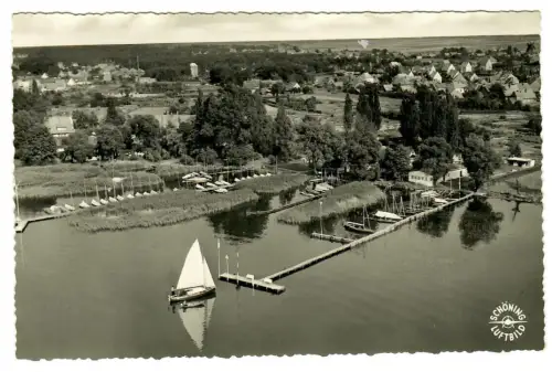 AK Steinhude, Anlegestelle Steinhuder Meer, Fliegeraufnahme, 11307