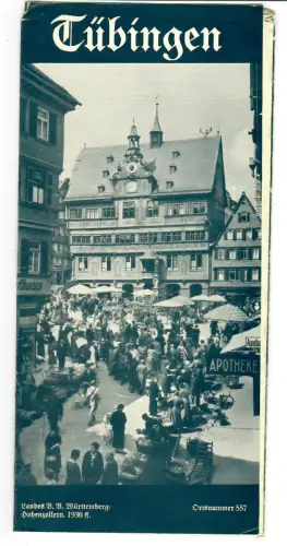 Reiseprospekt Tübingen, Universitätsstadt Schwaben + Beilage, 1937, 542