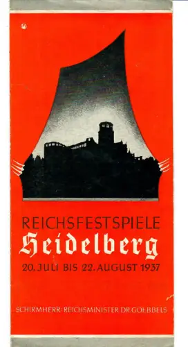 Reiseprospekt Heidelberg, Juli-August 1937 Reichsfestspiele, 453