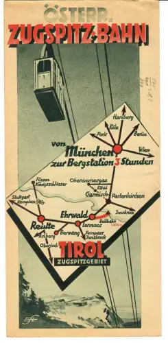 Reiseprospekt Zugspitz Bahn, Tirol, Österreich, Bild Max Schmeling, 1930er, 468
