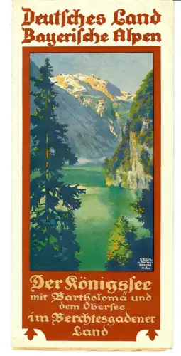 Reiseprospekt Königssee,  Beilage Motorschiffahrt, 1935, sign. Suchodolski, 441