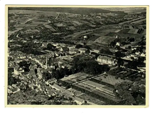 AK Veitshöchheim, Panorama mit Hofgarten, Flugaufnahme, 11355
