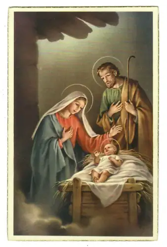 AK Weihnachten, Jesuskind Krippe Maria Josef  Christi Geburt - 20131