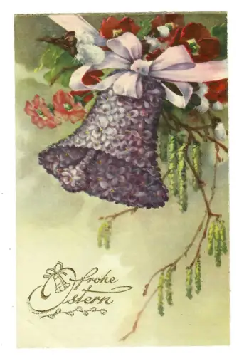 AK Ostern, Glocke mit Schleife, 12161