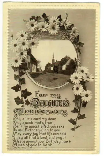 Präge AK Geburtstag, For my Daughter`s Anniverserry, 30705