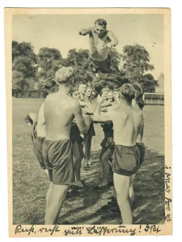 WW2, 2. WK, Foto AK Sport und Spiel, Soldatensport, 12175