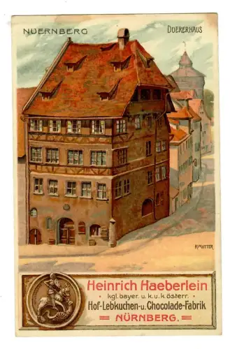 AK Nürnberg, Duererhaus, Heinrich Haeberlein, Werbung 11826
