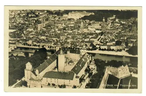 AK Würzburg, Panorama vom Flugzeug aus, 11838