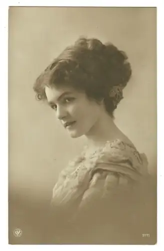 Foto AK Frauenportrait, Haarmode,Spitzenkleid, PNG 2171, 30586