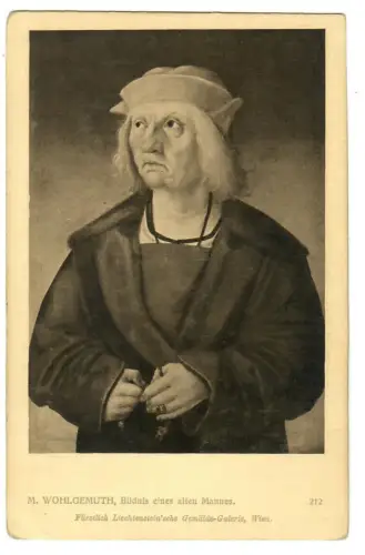 Künstler AK Michael Wolgemuth, Bildnis eines alten Mannes, Löwy Wien, 30437