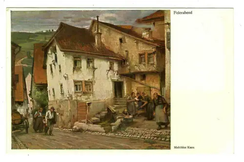 Künstler AK Melchior Kern - Feierabend, Wiechmann, 30150
