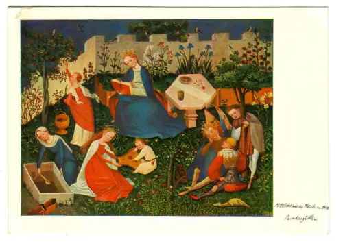 Künstler AK Oberrheinische Meister: Das Paradiesgärtlein, Hanfstaengl, 30319