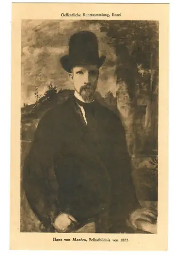 Künstler AK Hans von Marées, Selbstbildnis von 1873, Frobenius Basel, 30453
