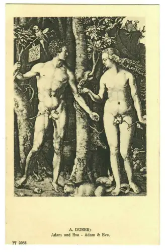 Künstler AK Albrecht Dürer: Adam und Eva,  Ackermann, 30066