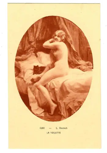 Künstler AK Erotik, Deutsch "La Toilette", Salons de Paris, 30519