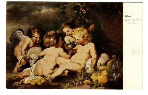 Künstler AK Rubens, Das Christkind mit Johannes und Engeln, 30492