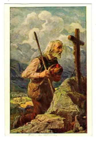 Künstler AK Thomas Riss, Am Wetterkreuz, Unterwurzacher Innsbruck, 30447