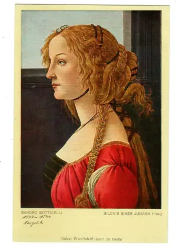 Künstler AK Botticelli: Bildnis einer jungen Frau, Julius Bard, 30357