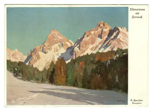 Künstler AK Edward Harrison Compton: Wintersonne am Fernpaß, Wiechmann - 30381