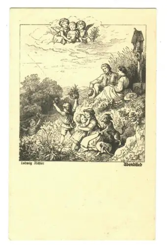 Künstler AK Ludwig Richter: Abendlied, Wiechmann - 30388