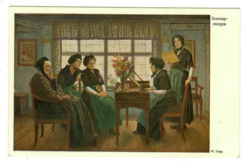 Künstler AK Walter Firle - Sonntagmorgen, Wiechmann, 30131