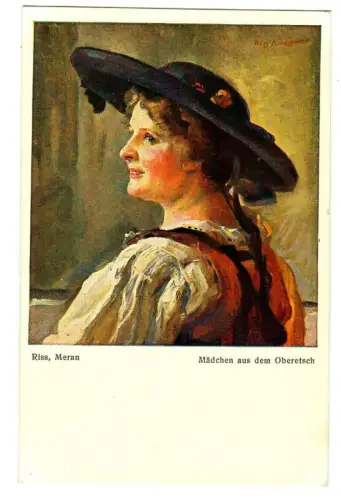 Künstler AK Thomas Riss, Mädchen aus dem Oberetsch, Unterwurzacher, 30446